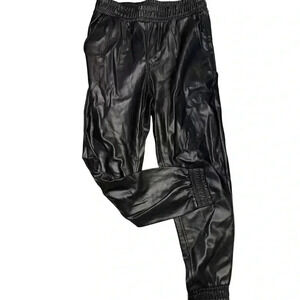 C by One faux leather joggers black size Small S